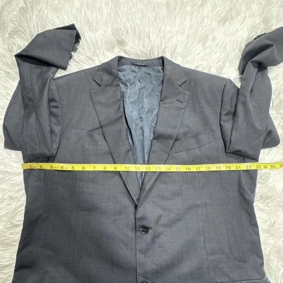 ERMENEGILDO ZEGNA Current Line Sport Blazer Mens 44L Long Gray‎ Patterned Italy